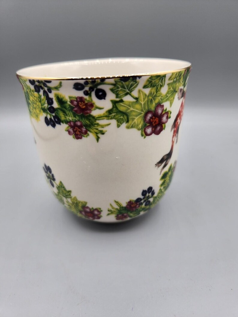 K Anthropologie x Lou Rota Nature Table Monogram Coffee Mug K Koi Fish Gold Trim image 5