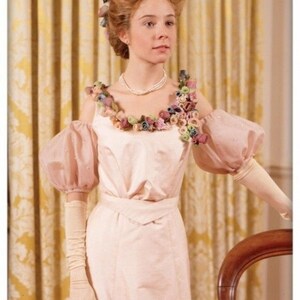 YOANA BARASCHI Anthropologie Coquette In the Wings Gray Floral Neck Y2K Dress 0 image 10
