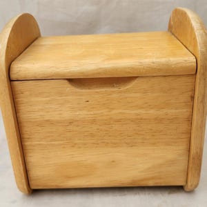 Scatola per ricette in legno naturale vintage, 3x5, indice, schede flash, organizer per riporre gli oggetti