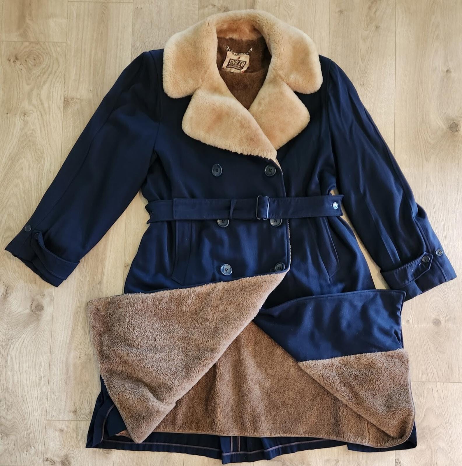 Belted Fur Coat - Etsy