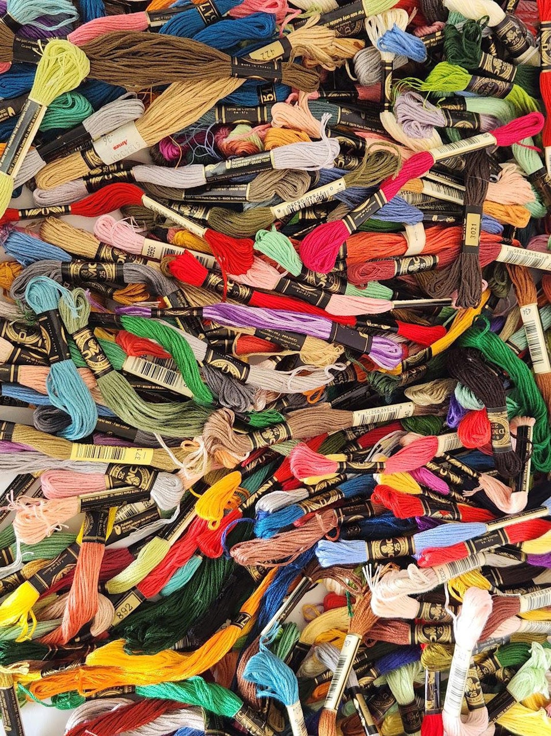 Huge Lot Vintage DMC Embroidery Thread Floss 435 Skeins Mouline Special ...