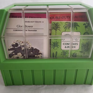 1978 Växthusväxtkortset Botaniska indexkort Green Case Garden 9lbs