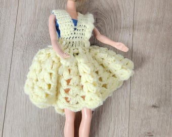 VTG Hair Fair Barbie w/Eyelashes Blonde Blue Eye TNT Twist Turn Bendable Mattel