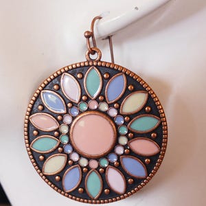 Enamel Mandala Earrings