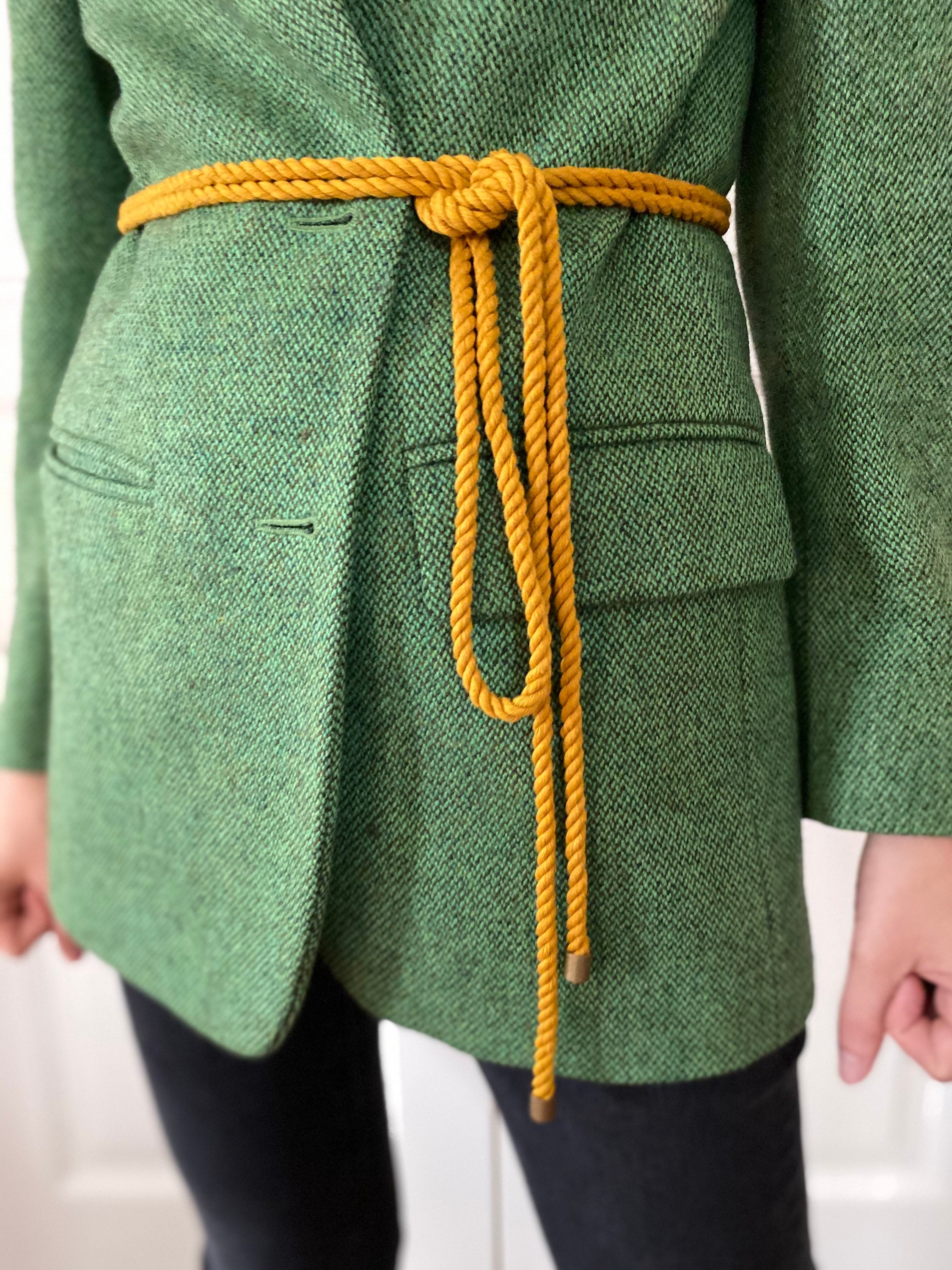 Coat Rope Belt Mustard Belt Rope Stylish Subtle Belt - Etsy