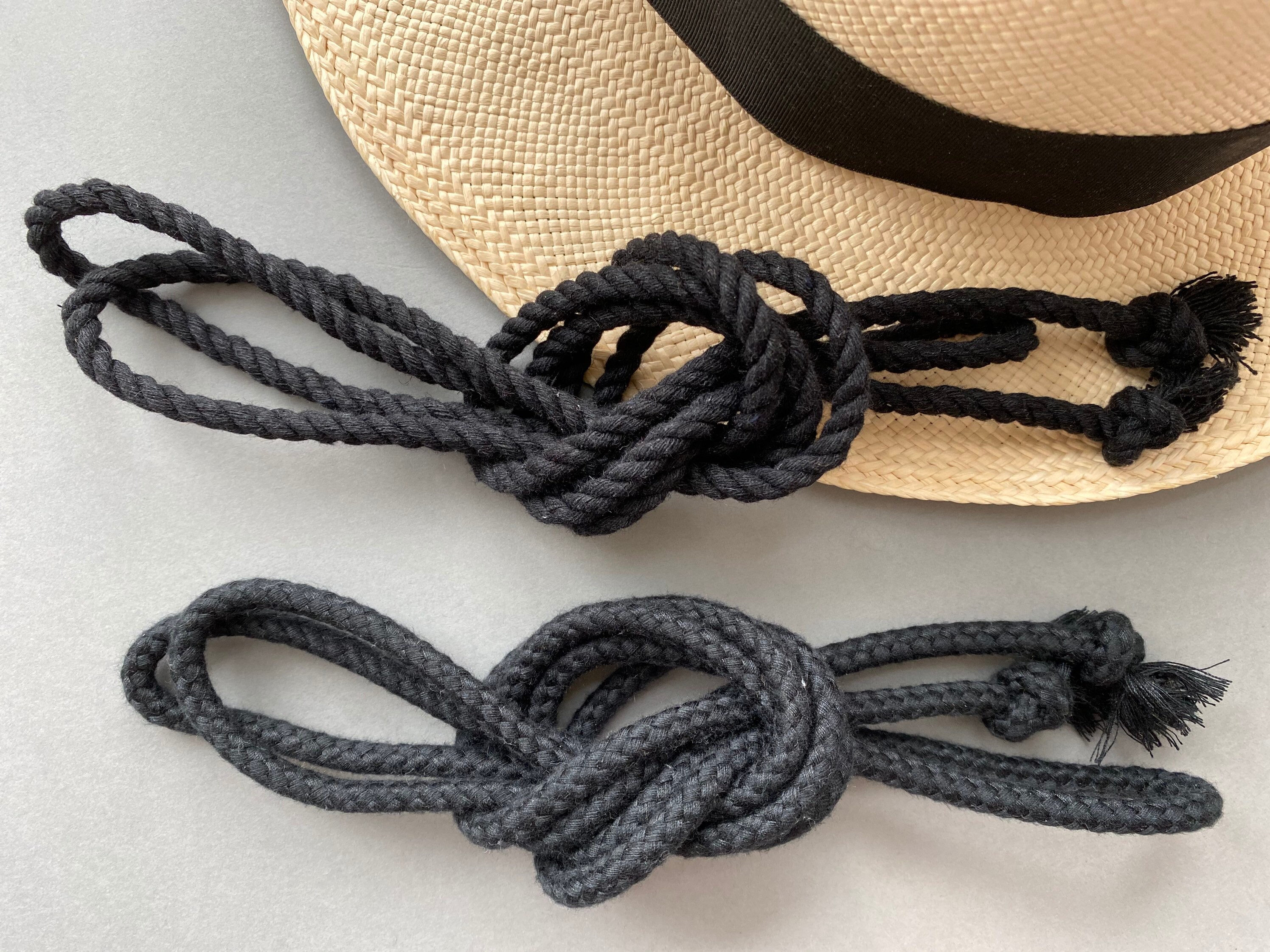 Black Rope Belt knot Belt rope Stylish subtle belt Express Etsy