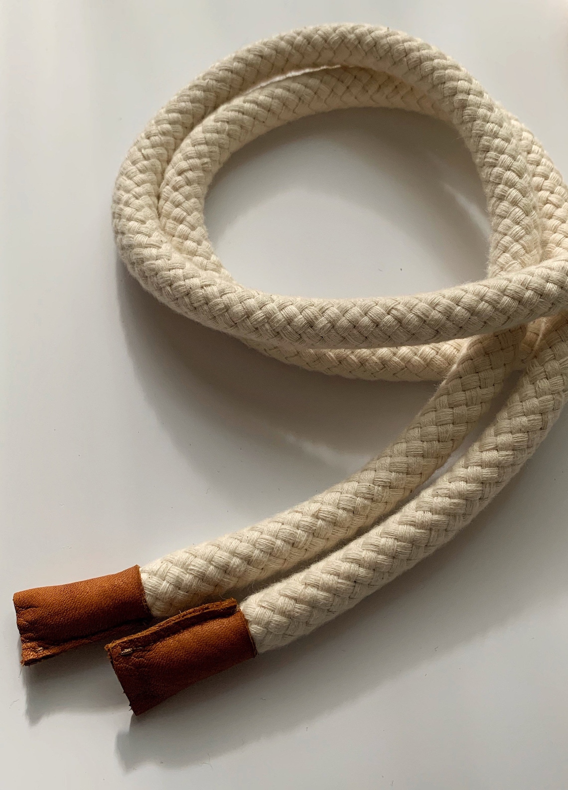Nautical Knot Rope Belt, White Belt Rope Leather Detail, Stylish Belt ...