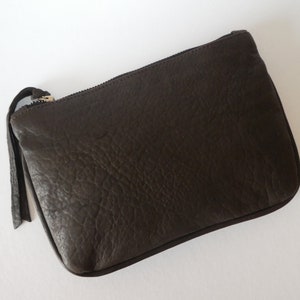 Leather Pouch Bag, Zipper Pouch, Coin Purse, Gift Idea, leather wallet purse, leather wallet, Pouch for her, small present, cosmetic bag