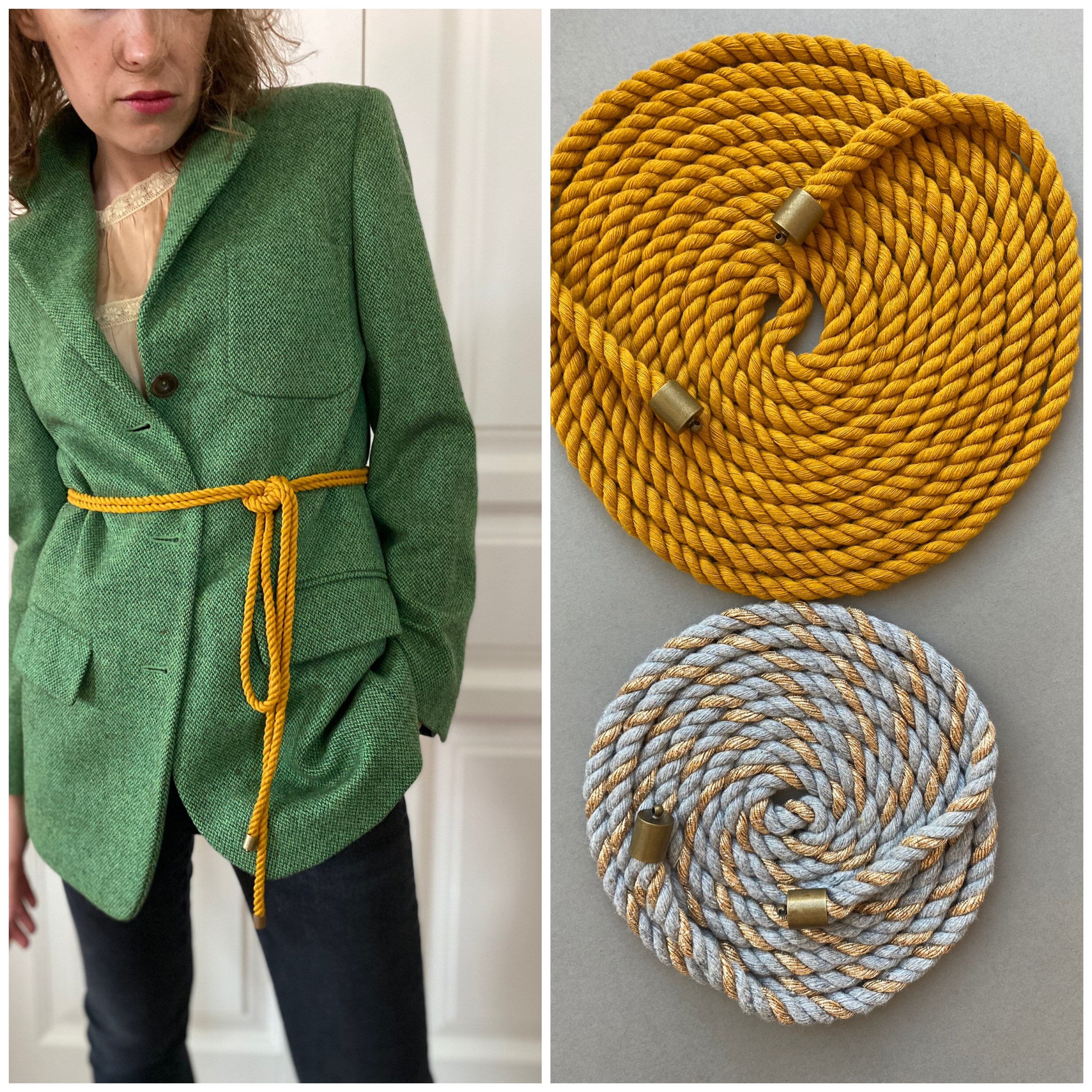 Coat Rope Belt Mustard Belt Rope Stylish Subtle Belt Etsy