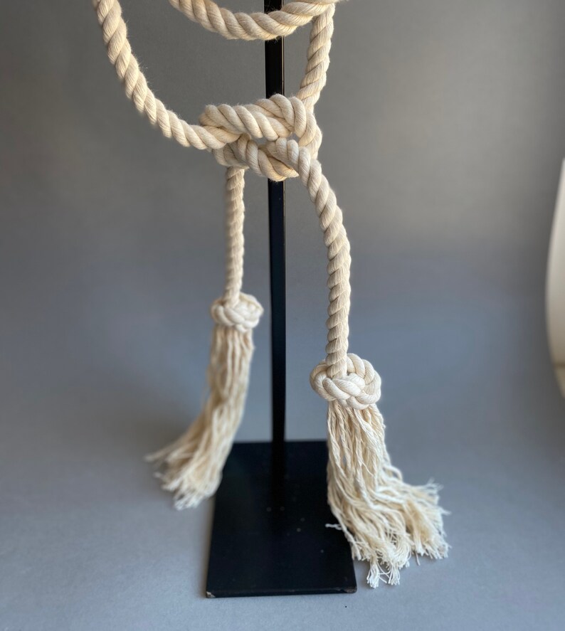 Rope Belt With Tassel Ends. Organic Cotton Cord Belt. Etsy