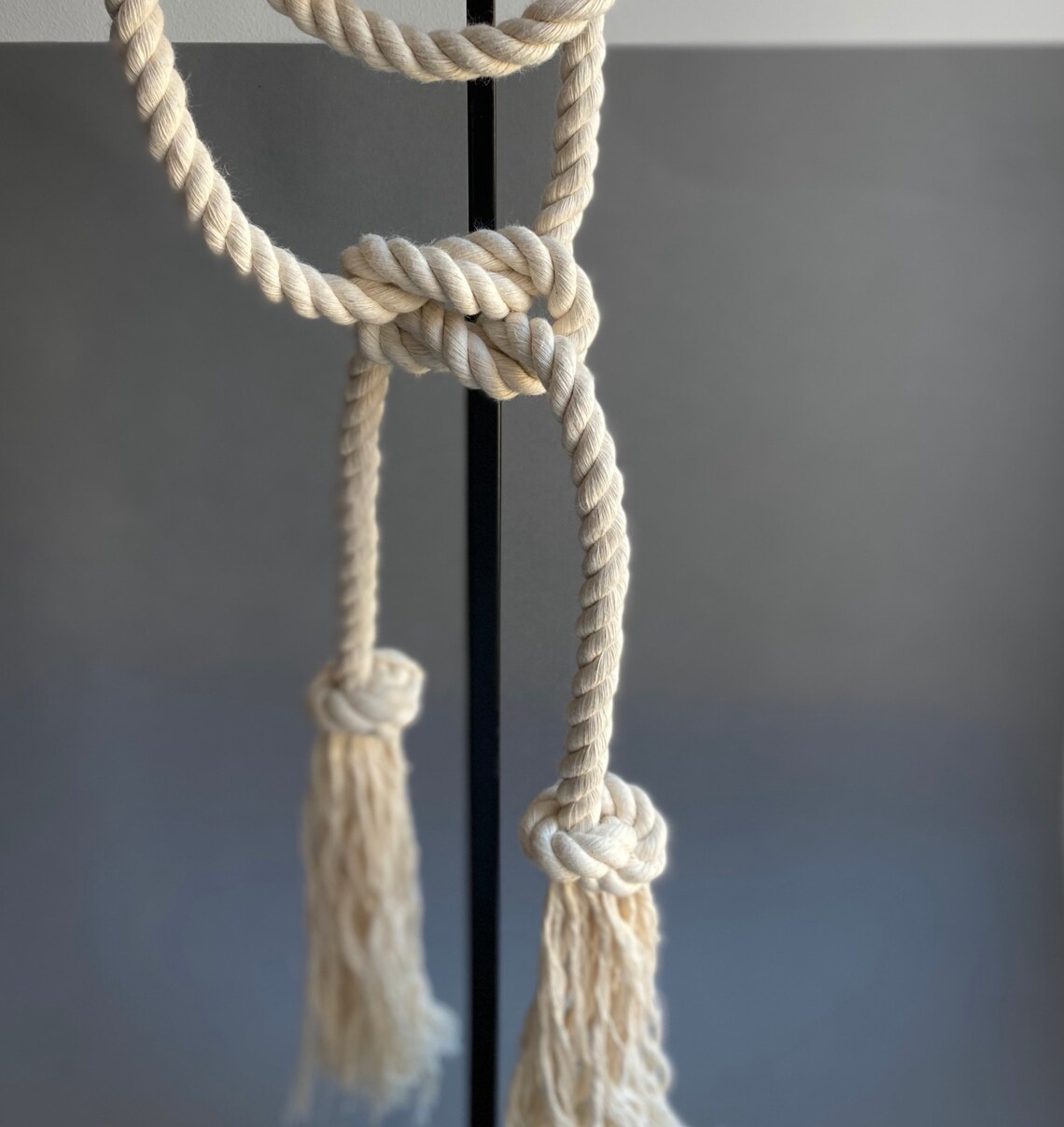 Rope Belt With Tassel Ends. Organic Cotton Cord Belt. Etsy