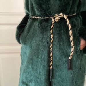 Coat belt, Jute Cord Rope Belt, Leather belt, Christmas present, Express delivery, Unisex belt, Waist belt, fashion belt