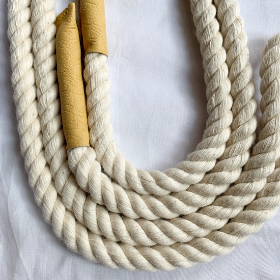Ceinture de corde torsad e corde de ceinture blanche cr me d tail
