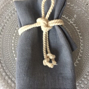 Nautical table decoration with rope place setting, Stylish table, Rope decoration, Home accessories, Present for her or him