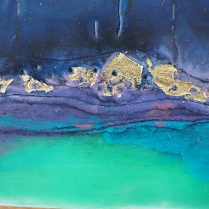 Dark Woods, original encaustic painting.