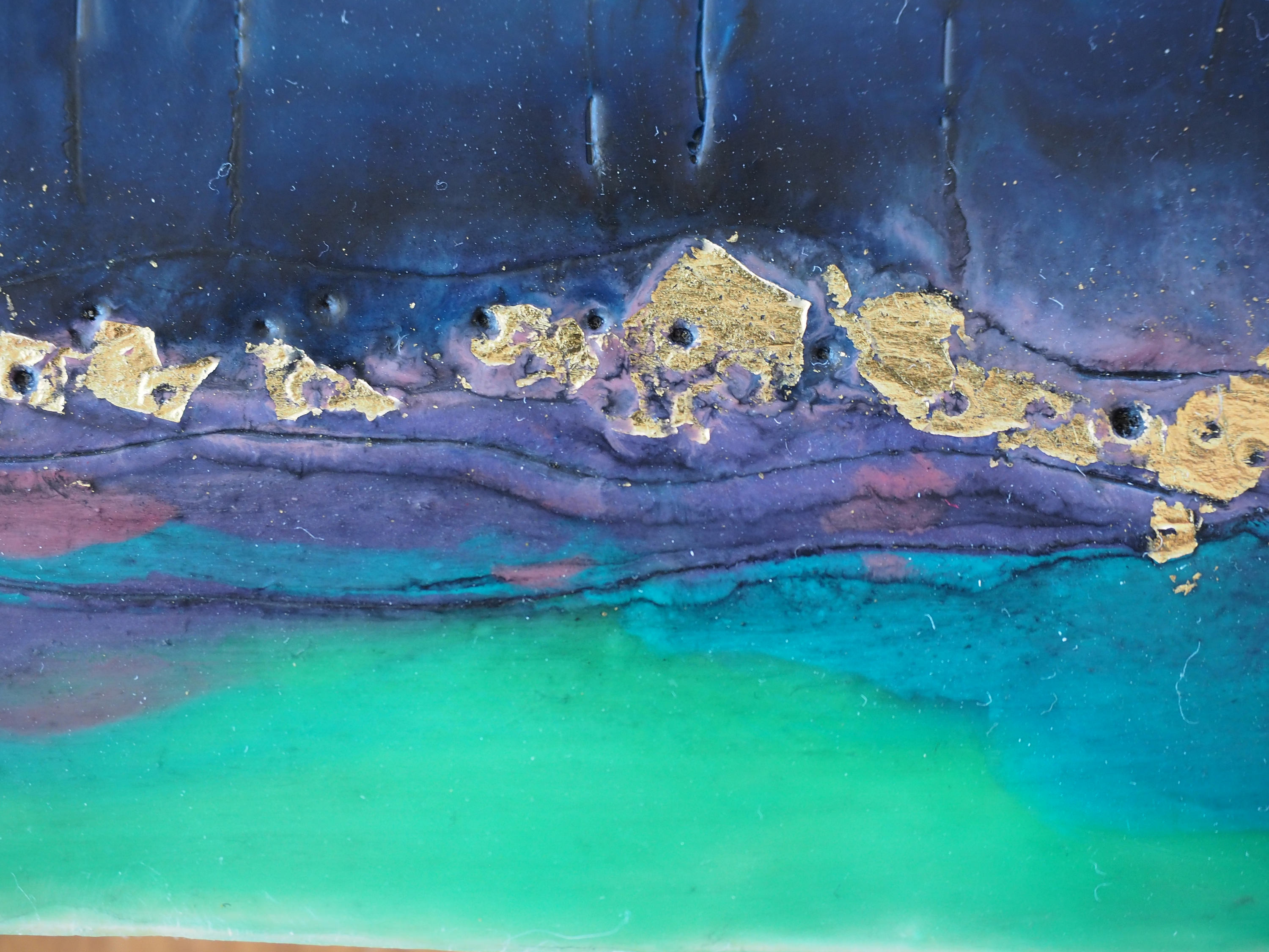 Dark Woods, original encaustic painting.