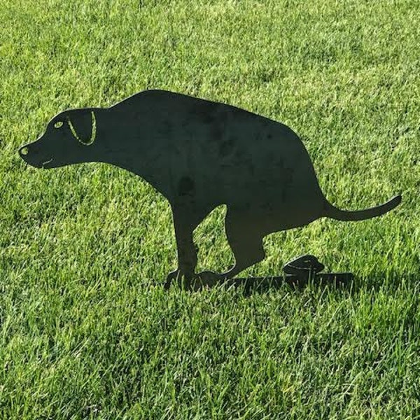 Dog pooping dxf svg cut files