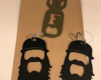 Barbudo llavero abrebotellas dxf svg archivos de corte