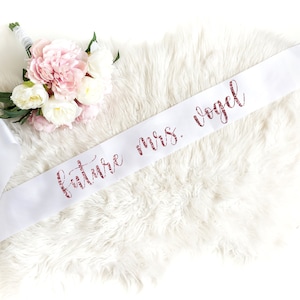 Faixa personalizada para despedida de solteira/chá de panela