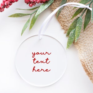 Clear Acrylic Christmas Ornaments