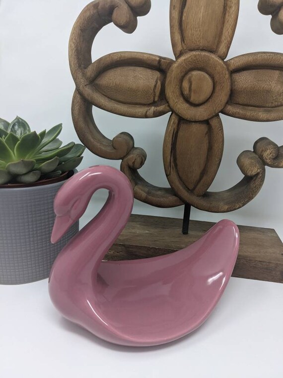 Vintage Ceramic Swan Towel Holder Etsy