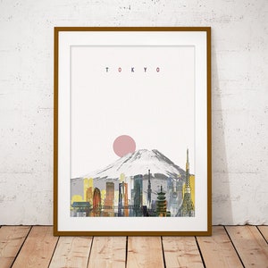 Tokyo Print, Skyline Art Print, Poster, Modern Wall Art, New Home, Housewarming Gift, Digital Download