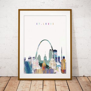 St. Louis Print, Skyline Art Print, Poster, Modern Wall Art, New Home, Housewarming Gift, Digital Download
