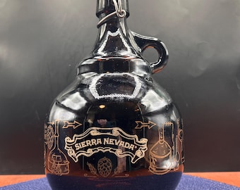 2 Liter Growler Amber Tone Flip Top Beer Bottle