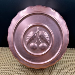 Vintage Style Large Embossed Cherry Copper Mold