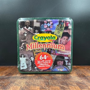 Special Collectors MILLENNIUM Edition Crayola Crayon Tin with Original Crayons