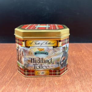 Vintage McCowans Highland Toffee Candy Tin