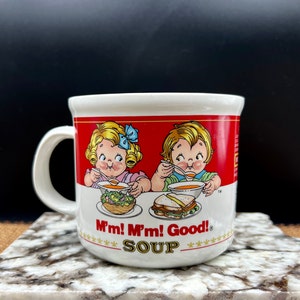 1997 Soup and Sandwich Time Oversized Vintage M&#39;m! M&#39;m! Good! Campbell&#39;s Soup Mug Cup Featuring the Campbell&#39;s Soup Kids from Westwood