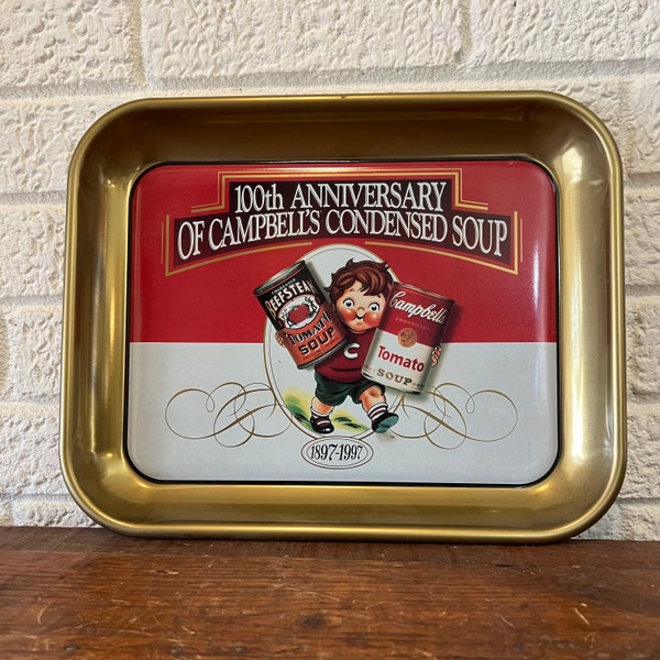 Vintage 1997 Campbell's 100th Anniversary" Soup Serving Tin Tray