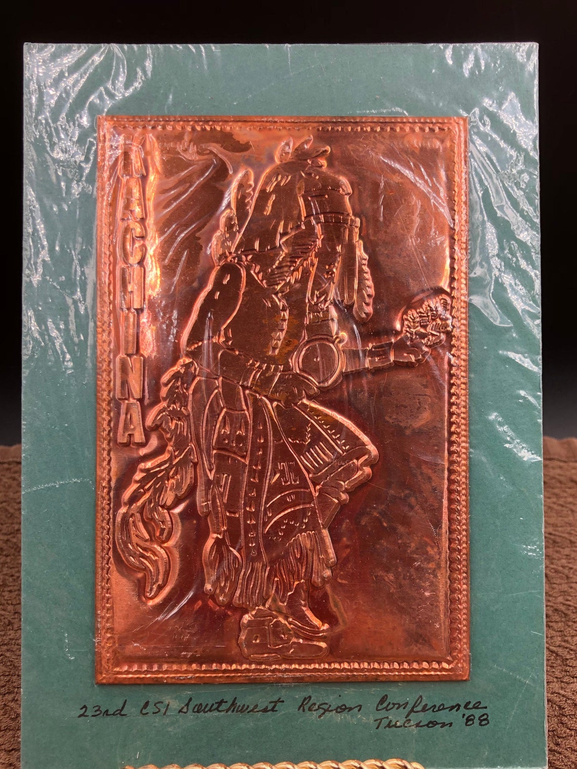 Vintage Embossed Copper Foil Art KACHINA LOT A Etsy