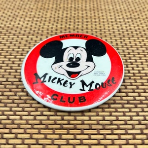 Disney Mickey Mouse Iron On Patch And Pin Back Buttons Set