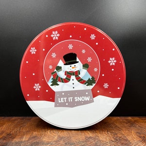Vintage Style &#39;Let It Snow&#39; Christmas Cookie Tin