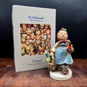 Hummel Figurine Visiting An Invalid # 382 TMK6 With Original Box