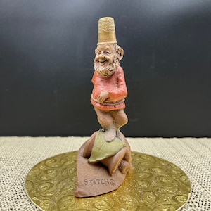 1988 Vintage Thimble Capped STITCH Gnome by Tom Clark