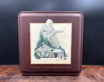 1993 1st Release Limited Edition Iconic Norman Rockwell Christmas Snickers  Collectable Tin