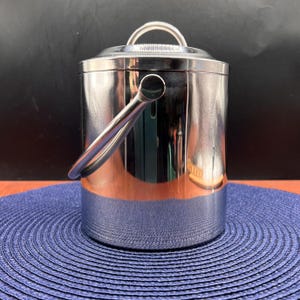Mid Century Small Mirror Chrome Ice Bucket