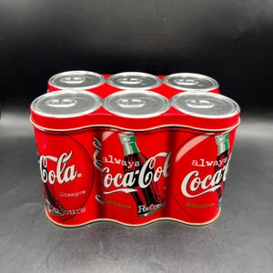 Vintage 6 Pack Pop Top Can Style Coca-Cola Advertising Tin