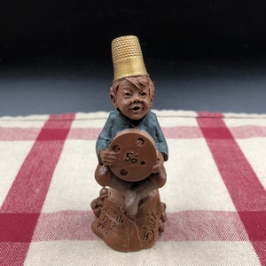 1989 Vintage Thimble Capped Bobbin Gnome by Tom Clark