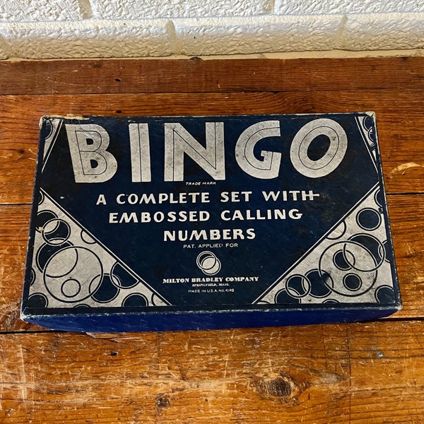 Bingo Game Set Vintage Milton Bradley No 4148