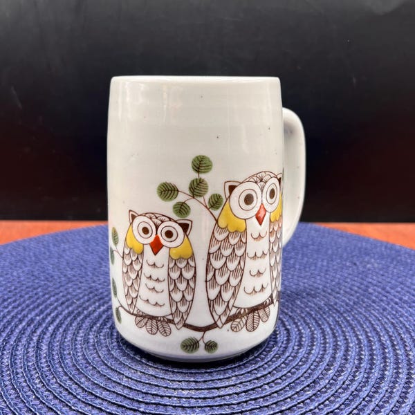 Vintage Otagiri Stoneware Owl Coffee Tea Hot Chocolate Mug