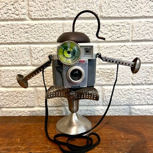 Kodak Brownie Flashmite 20 Reclaimed Found Object Robot Style Figure