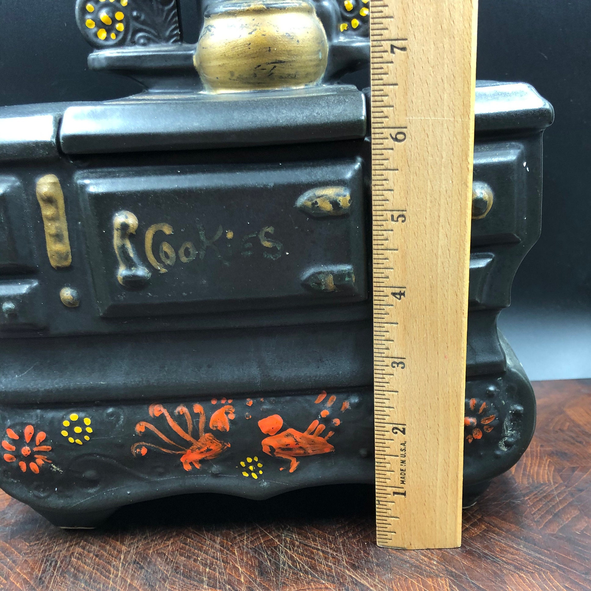 Vintage Mccoy Black Cook Stove Cookie Jar Etsy