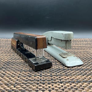 Iconic Set of 2 Vintage Office Desktop Swingline Staplers