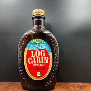 Special Vintage Limited Edition Log Cabin Syrup Bottle Collector's Flask - Indian