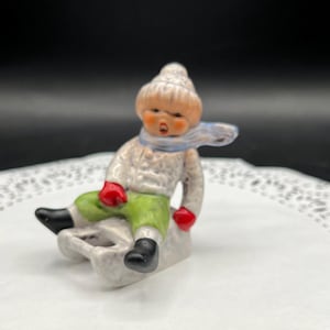 1970&#39;s Goebel Hummel Boy On A Sled Figure TMK5
