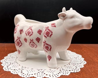 Vintage Large Hand-Painted Cow Creamer